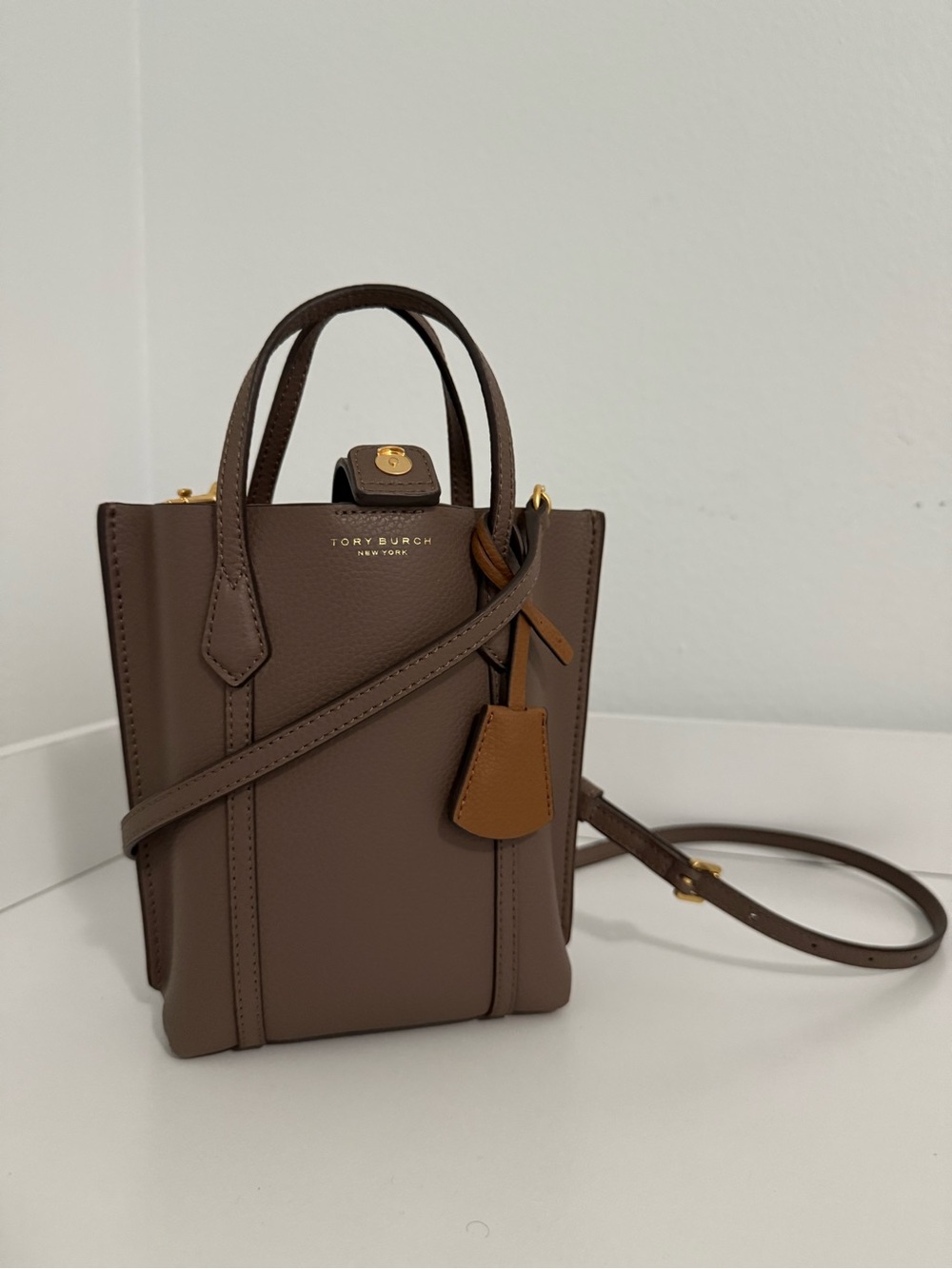 Tory Burch Mini Perry Crossbody Leather Tote